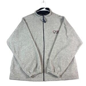Team USA Beijing 08 Olympics Fleece Jacket Mens Gray Full Zip Embroidered‎ 2XL